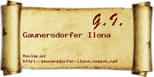 Gaunersdorfer Ilona névjegykártya